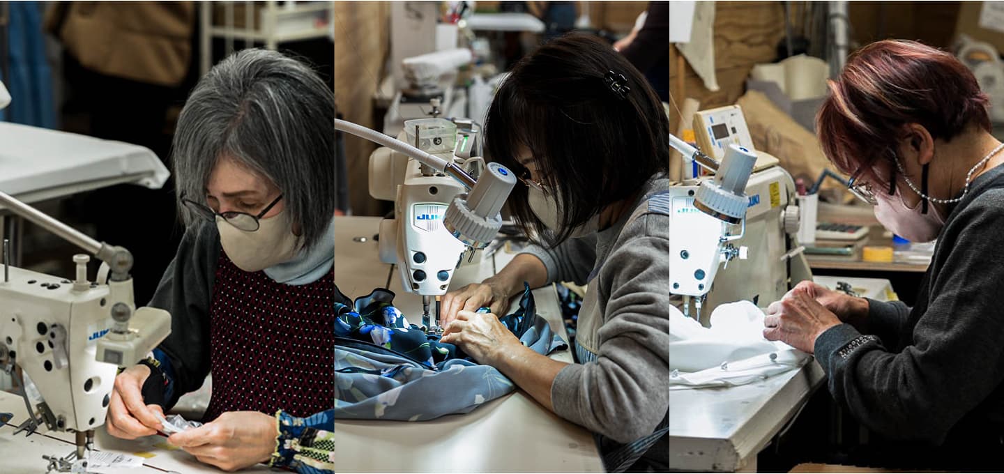 佐賀の縫製工場が作る上質な衣服。Rene、ヨージヤマモト、ジュンアシダといった一流ブランドから信頼される法政技術。